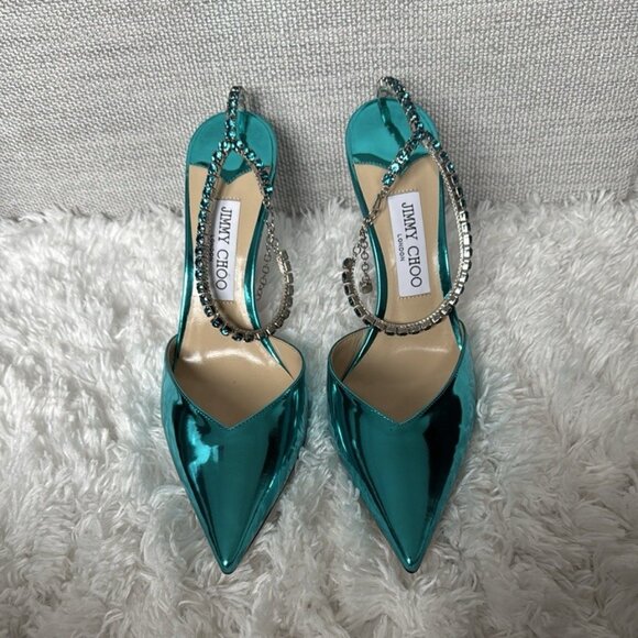 Jimmy Choo Shoes - Jimmy Choo Teal Stiletto Heels